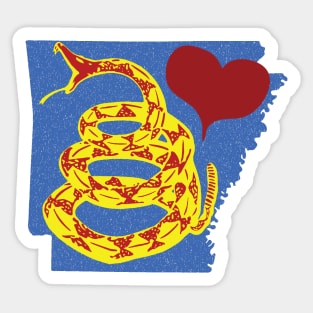 Love Arkansas Gadsen Snake Sticker